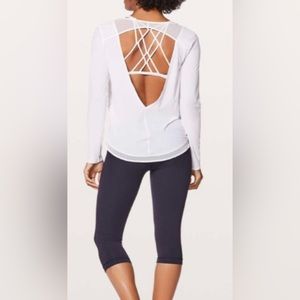 lululemon athletica Mix & Mesh Long Sleeve | Color: White | Size: 4